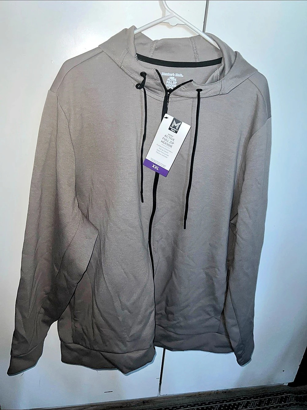 Member's Mark Men's Everyday Active Full Zip Hoodie Gray XXL
